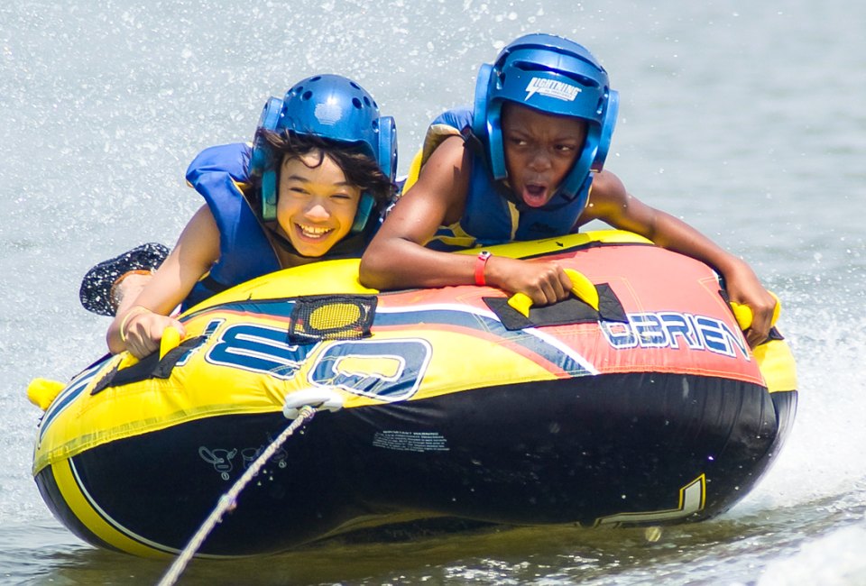 Sandy Hill Camp & Retreat Center offers lots of fun outdoor activities, including water sports. Photo courtesy of the camp