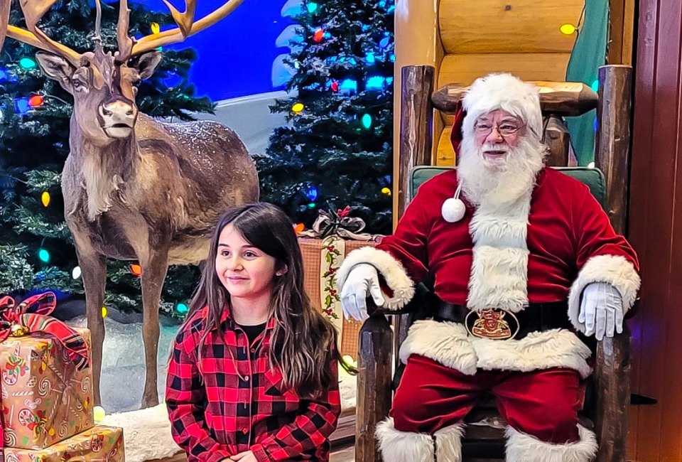 Get your traditional holiday photo with the top places for pictures with Santa in Boston in 2022! Santa's Wonderland photo courtesy of Bass Pro Shops