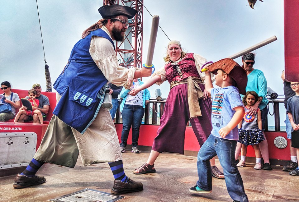 No one walks the plank, but everyone has fun with with Scallywag’s Pirate Adventures in Erie. Photo courtesy of Scallywag's Pirate Adventures.