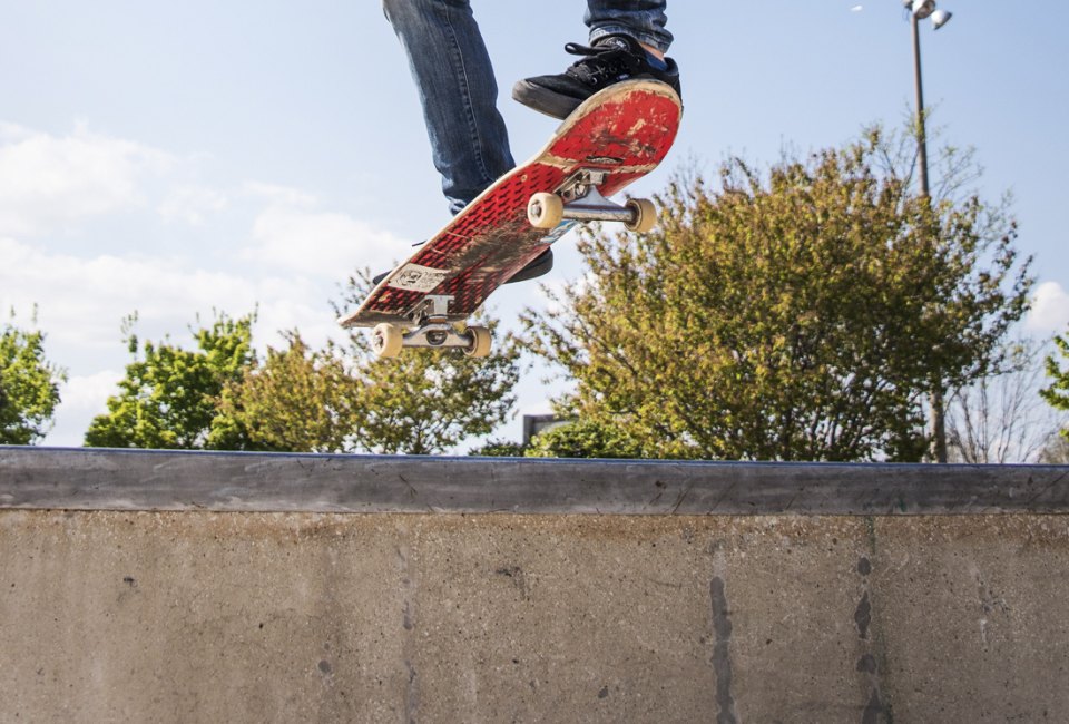 There are lots of options for indoor and outdoor skate parks near Chicago. Photo courtesy of the Schaumburg Park District