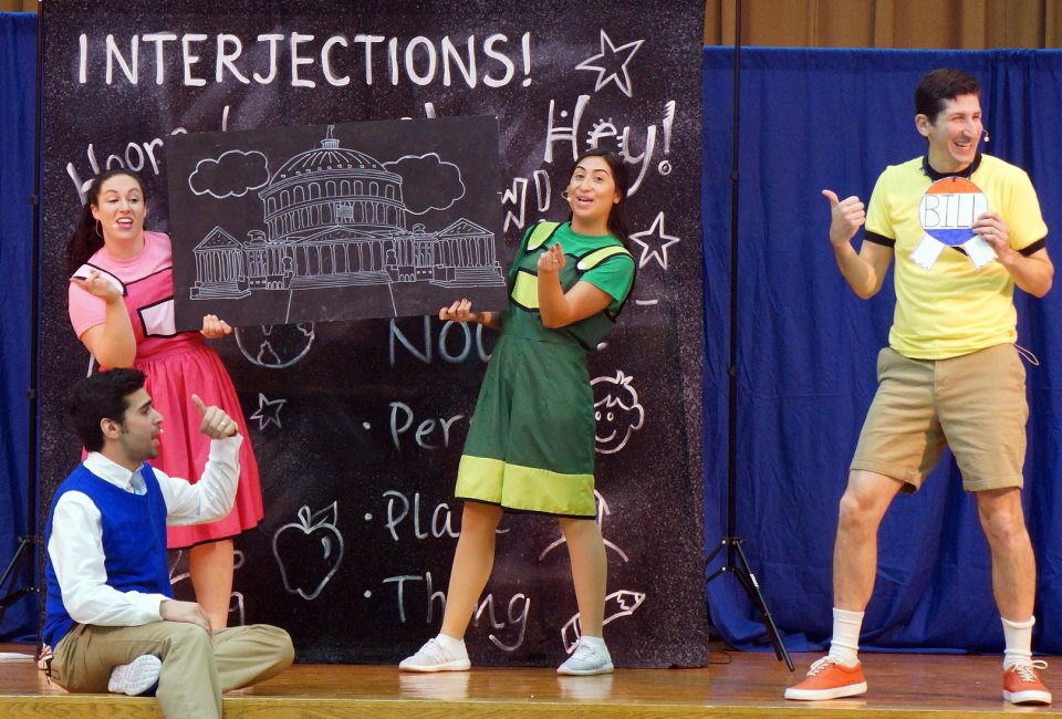 Learn history, grammar, science, math, and more at a live production of Schoolhouse Rock. Photo courtesy of the production