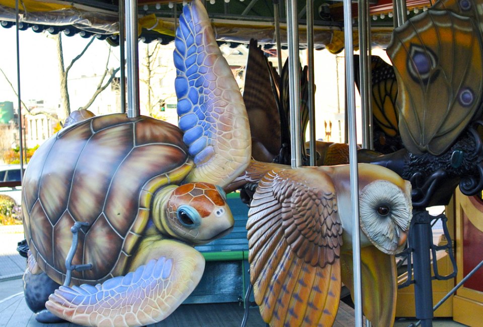 Carousel Fun Things to Do on Boston's Rose Kennedy Greenway with Kids
