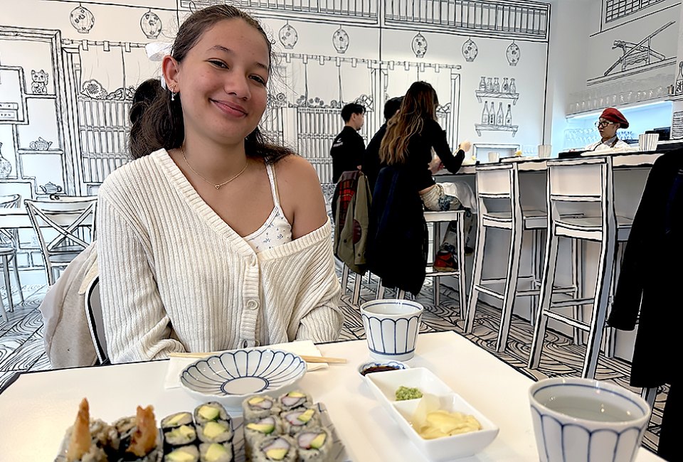 Choose-Your-Own Culinary Adventure at these Unique Foodie Experiences in NYC Shirokuro is a black-and-white destination that's 100 percent hand-drawn and makes it feel like you're dining inside a doodle. Photo by Jody Mercier