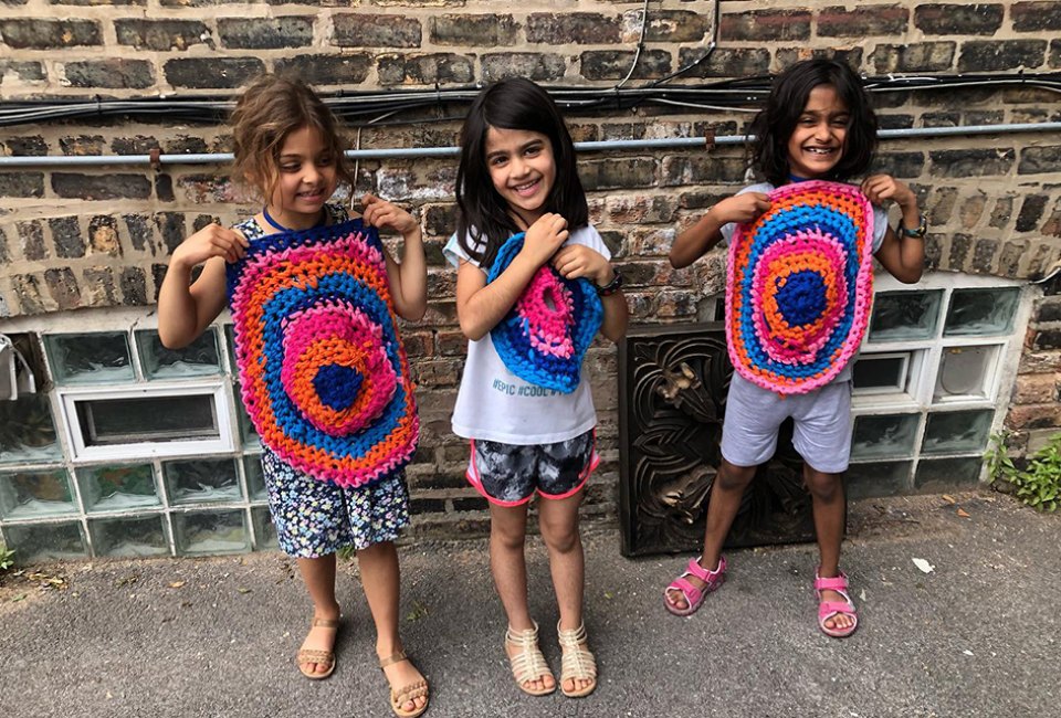 Kids can try knitting or crochet classes at Sisters Art Studio.