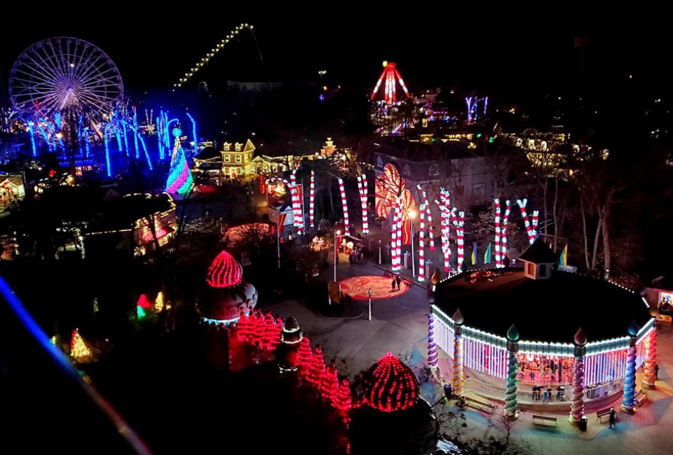 Six Flags Great Adventure transforms into a holiday wonderland. Photo courtesy of Six Flags