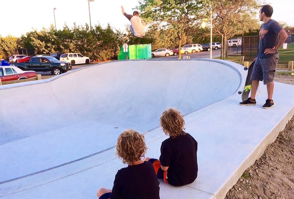Kids young and old can get in on the action at Long Beach Skate Park. Photo by Brian Bachisin