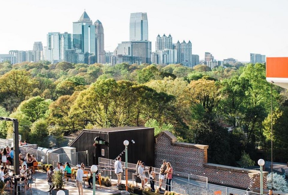 See the city from the fun-filled rooftop at Skyline Park. Photo courtesy the venue