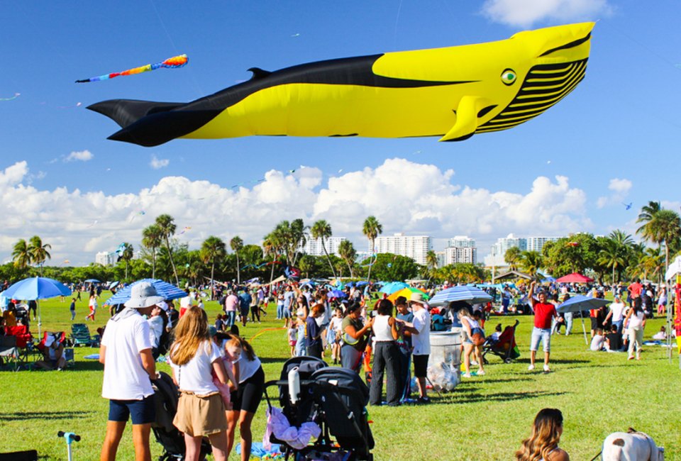 Enjoy the colors and fun of Miami's ultimate Kite Festival. Photo courtesy of Skyward Kites