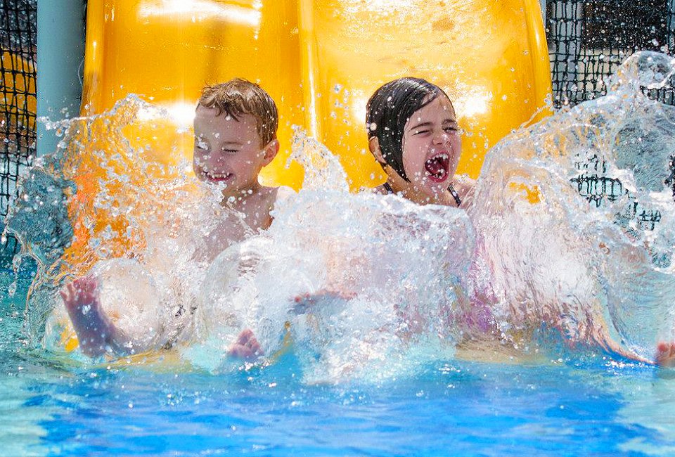 Little ones can make a big splash at Cummings Aquatic Center. Photo courtesy Cummings Aquatic Center