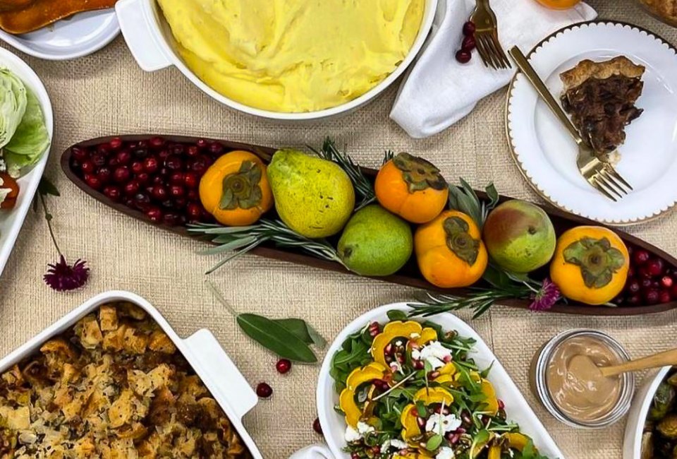 Image of Thanksgiving side dishes from a Connecticut restaurant.