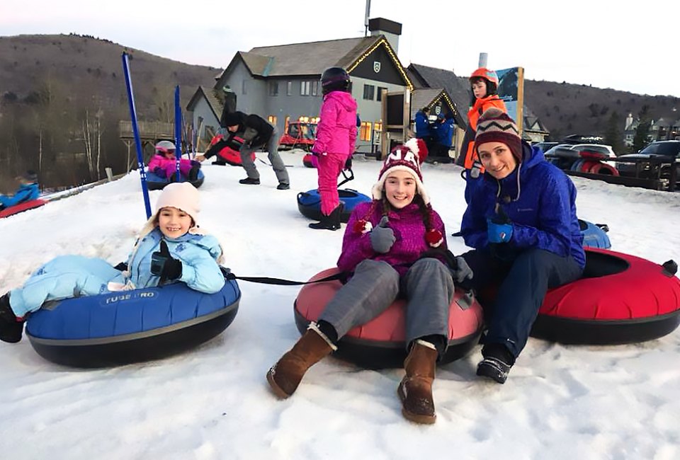 Hit the slopes with an inflatable at the Killington Tubing Park. Photo by Larisa Sharipova