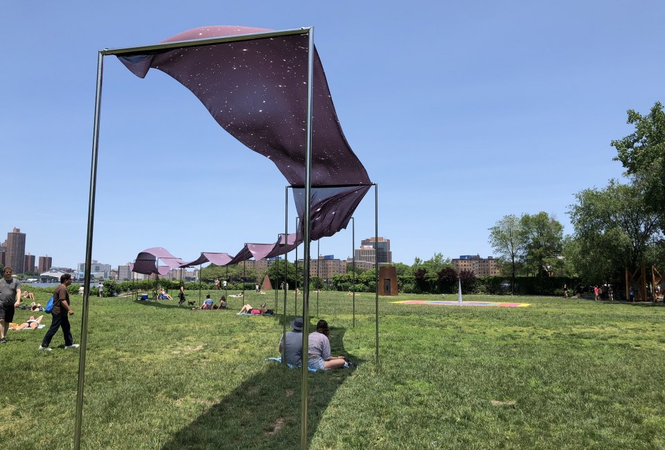 Socrates Sculpture Park is home to stunning large-scale art and cool river views