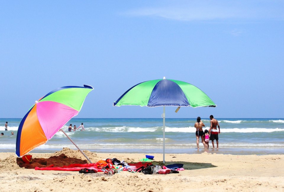 South Padre Umbrellas photo by William Heinrich via Flickr
