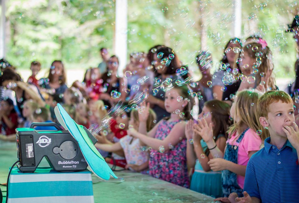 Who doesn't love bubbles on a Wacky Wednesday? Photo courtesy of The South Shore Conservancy