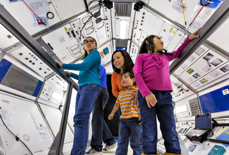 Experience the sights, sounds, and smells on board the International Space station, and try your hand at some of the feats of engineering that support astronauts as they navigate the unforgiving vacuum of space. Photo courtesy of Museum of Science
