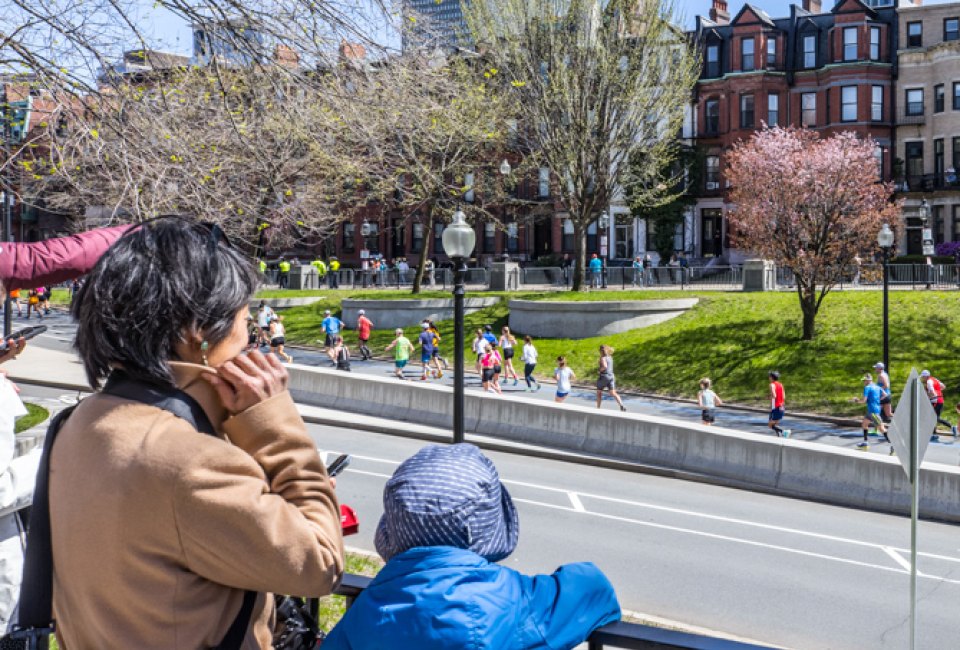 Image of Boston Marathon spectators - Spring Break 2025 in Boston