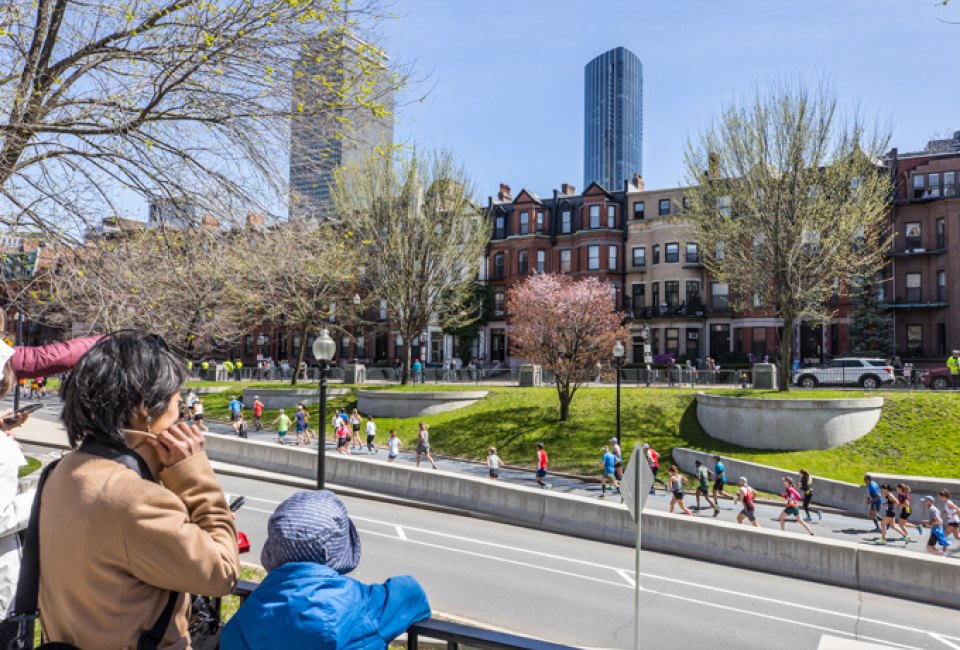 Join the spectators watching the Boston Marathon at the Harvard Bridge and other spots around Boston this Patriot's Day 2025. Photo by Kevin Klein for the  Massachusetts Office Of Travel & Tourism, via Flickr 2 0