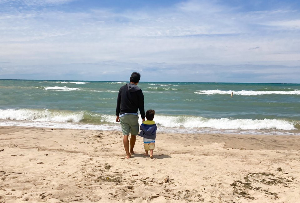 White, sandy beaches line St. Joseph. Photo by Maureen Wilkey