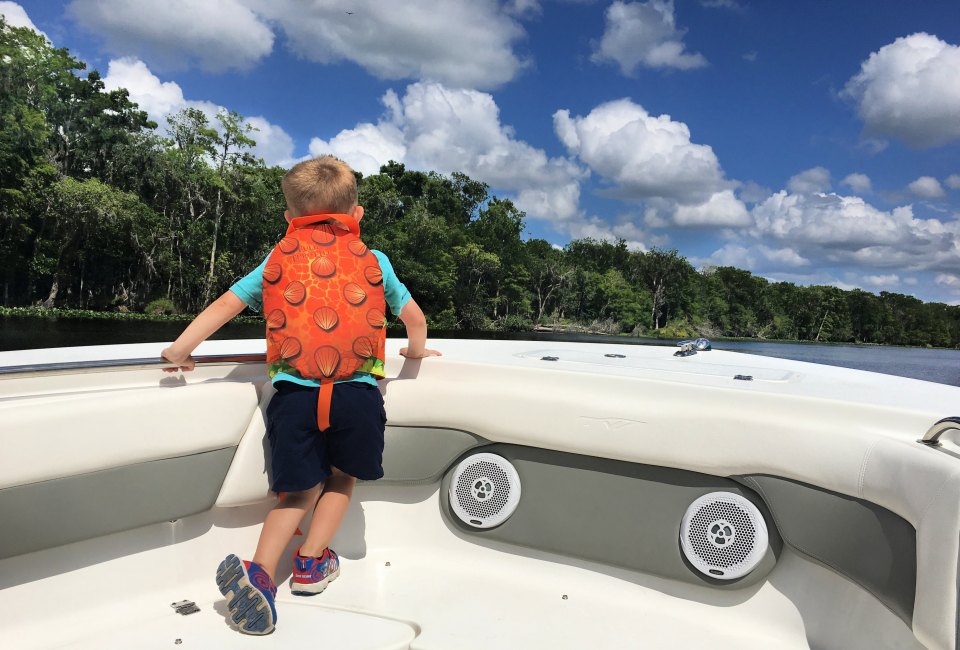 Kids are bound to see all kinds of wildlife on a boat trip along the St. Johns River. Photo by author