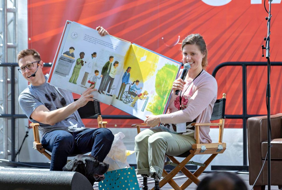 Listen to a great children's story at the festival. Photo courtesy of LA Times Festival of Books