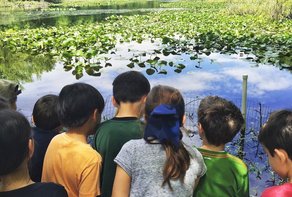 At the Tenafly Nature Center, campers explore the woods and trails, make crafts, share stories, and play games while learning about the environment. Photo courtesy of the center