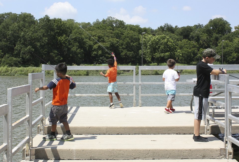 There are a variety of fishing lakes near Houston to fish with your kids. Photo courtesy of Texas Parks and Wildlife