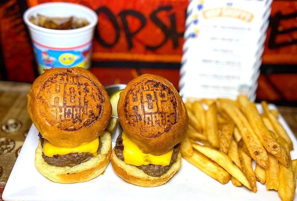 Get the classic kid's Burgers and Fries for free on Mondays at The Hop Shoppe. 