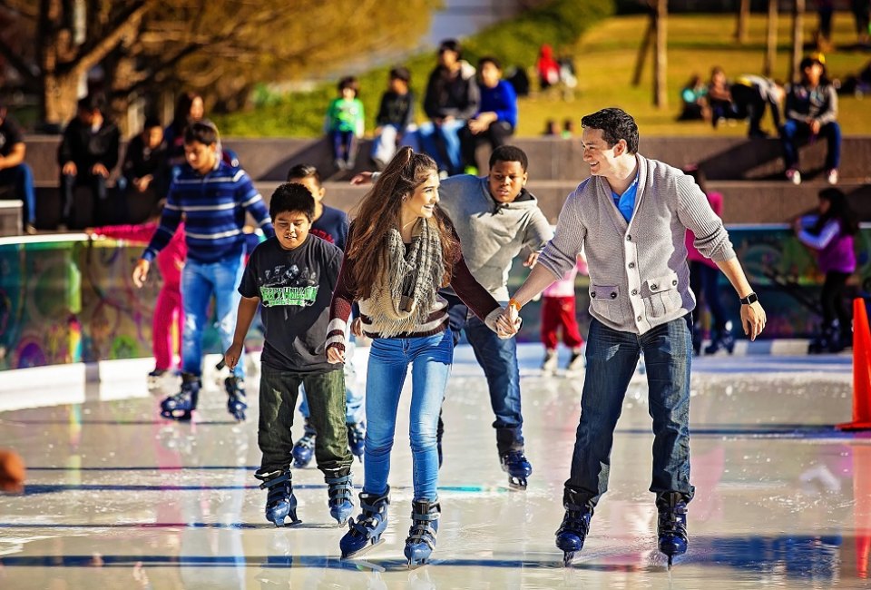 Ice skating at Discovery Green is the perfect winter weekend activity. Photo courtesy of Katya Horner.