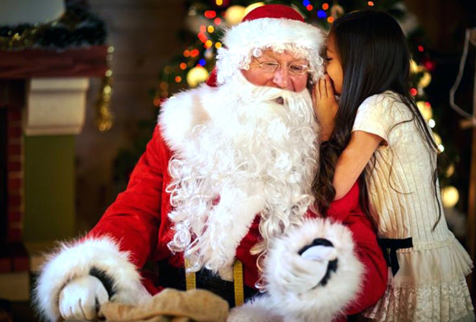 Share your wish list with Santa at the Mansion at Glen Cove.  Photo courtesy of the mansion