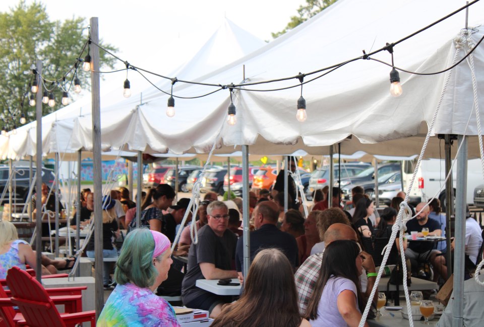 Lone Eagle Brewery has a covered outdoor space. Photo from Olivia Zengal