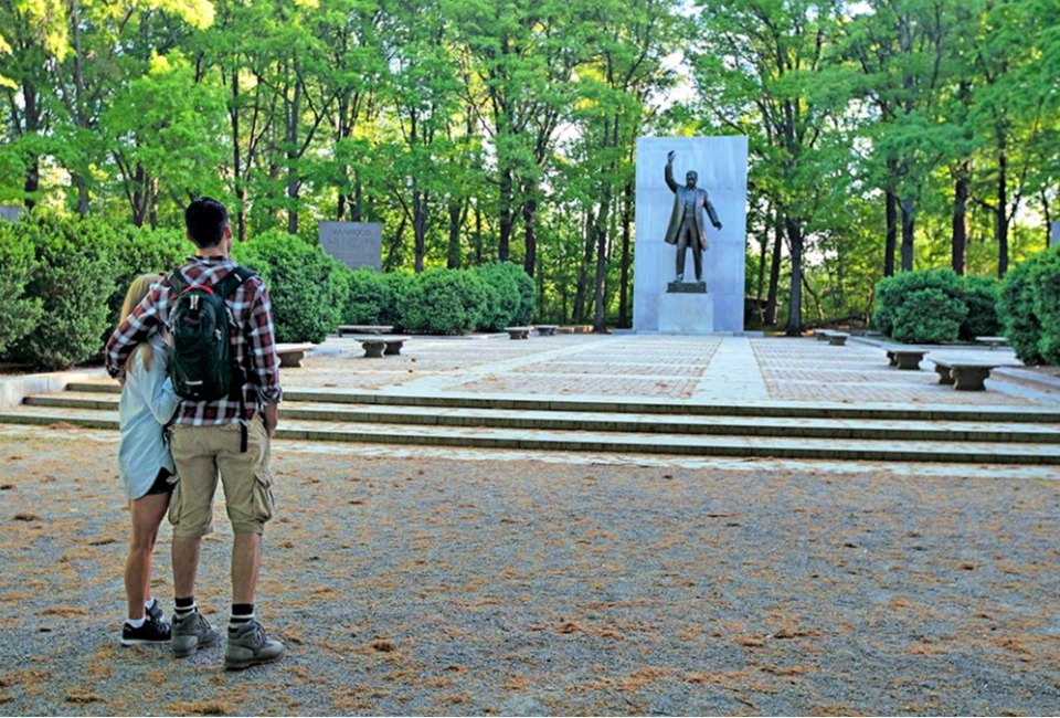 Follow the boardwalk to the statue of the 26th president at Theodore Roosevelt Island. Photo courtesy of StayArlington