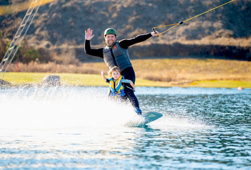 Water ski with dad at Terminus Wake Park! Photo courtesy of the park