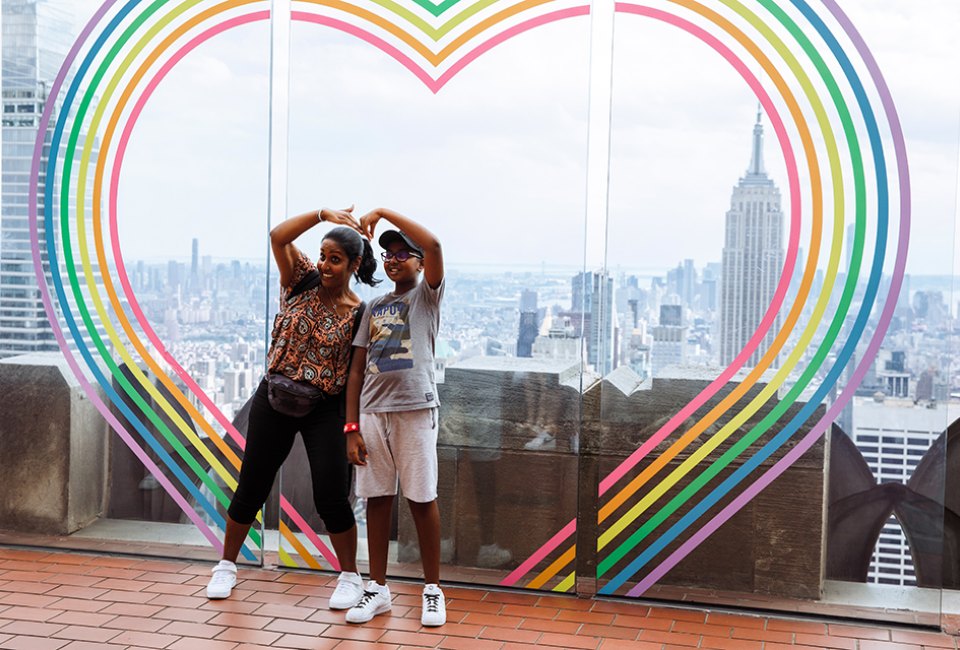 Pose for a photo at the Top of the Rock. Photo courtesy of Tishman Speyer