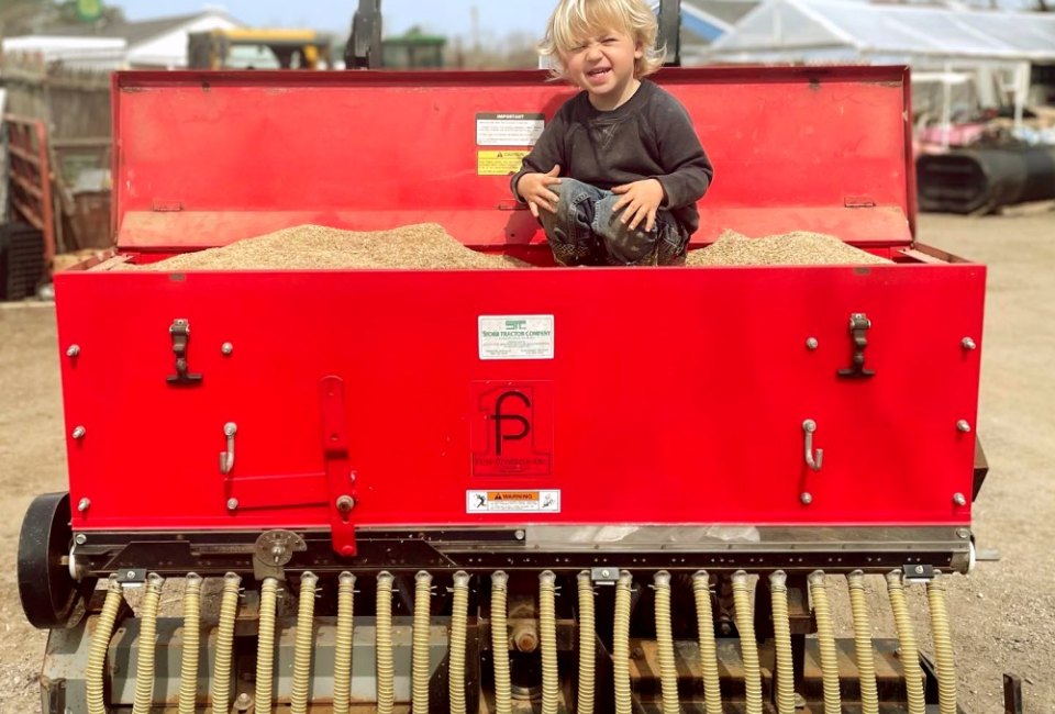 Touch a tractor, and other farm equipment, at Fink's Touch-a-Tractor Day. Photo courtesy of Fink's Country Farm's Facebook Page