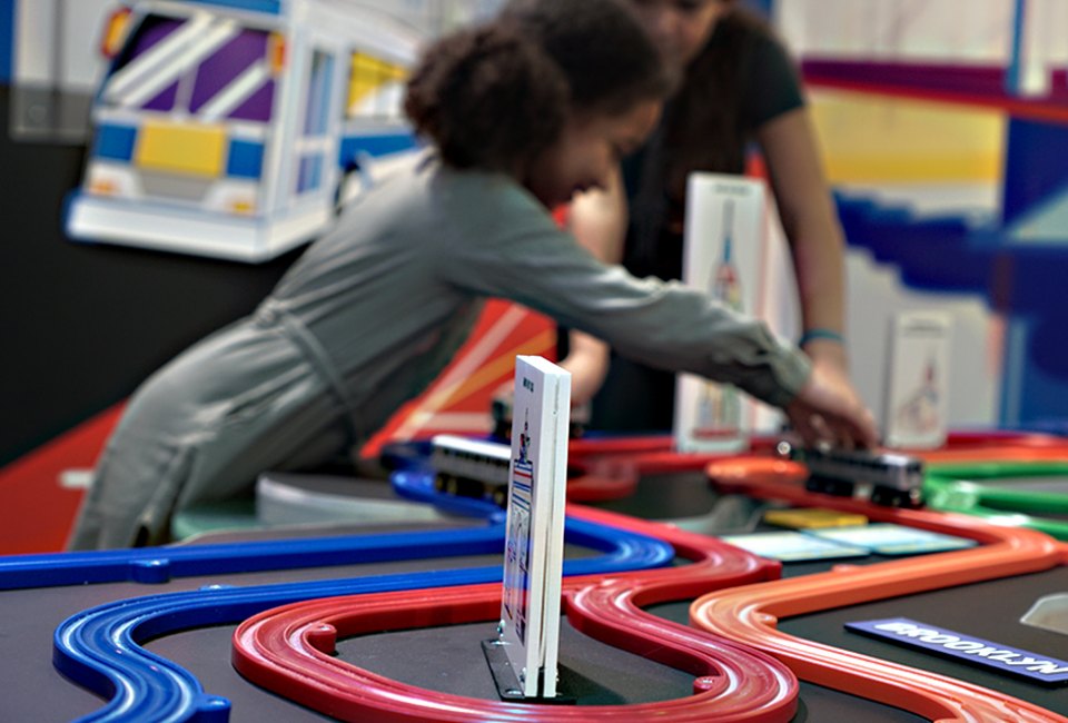 Explore the trains at Superpowered Metropolis at CMOM. Photo by Jody Mercier