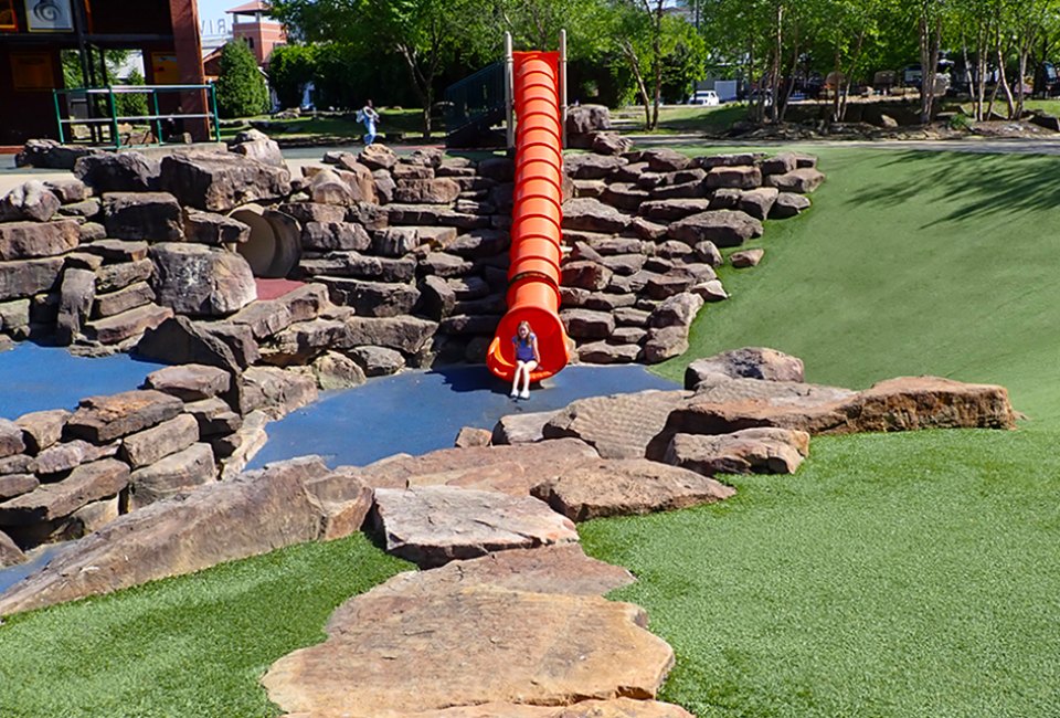Little Rock with Kids: 25 Things to Do in Little Rock, Arkansas Kids will have the time of their lives on the giant slide at Riverfront Park.