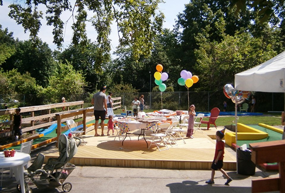 The party area at Turtle Cove is a special place for birthday parties in the Bronx.