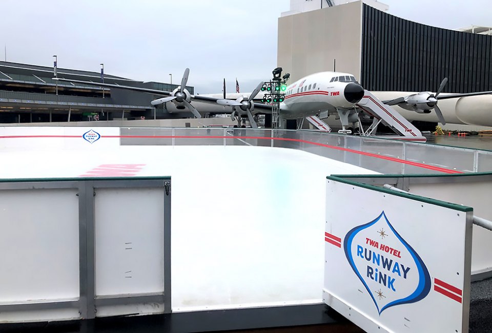 The new Runway Rink at JFK might make being at the airport actually...fun?