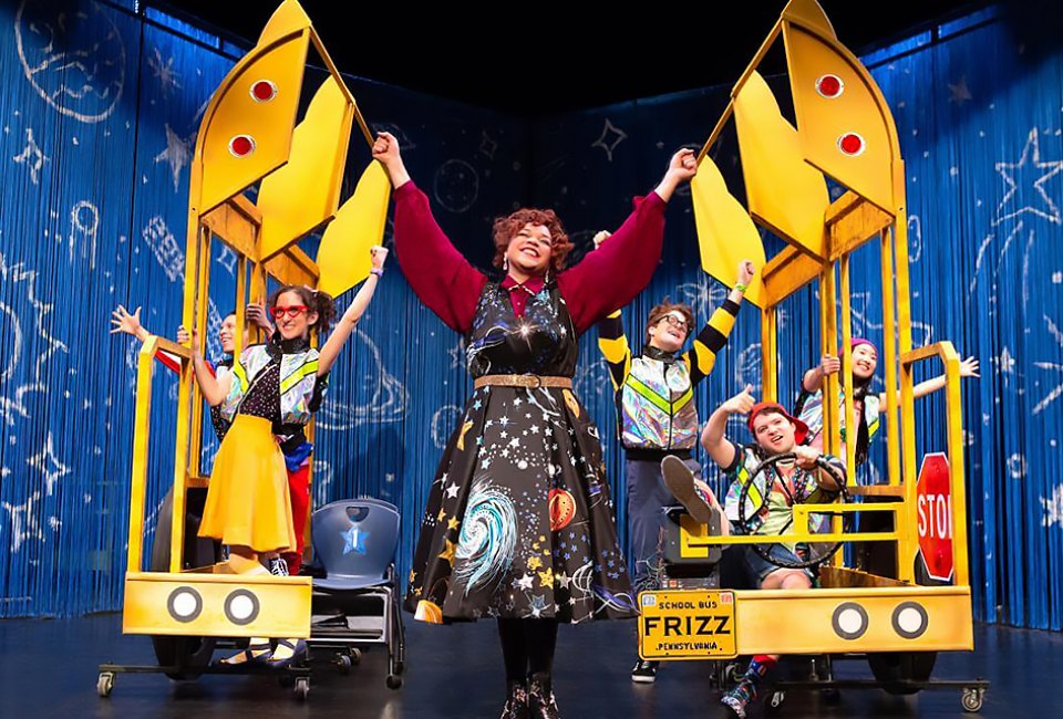 Hop on the Magic School Bus in this new musical adaptation based on the original book series The Magic School Bus. Photo courtesy of TheaterworksUSA