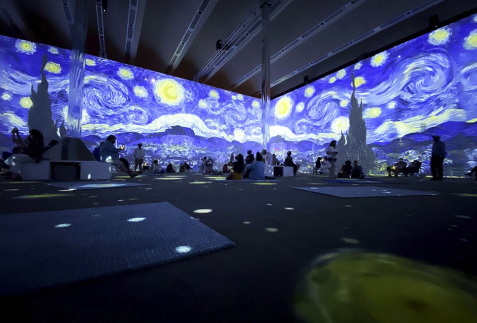Seeing The Starry Night in total immersion is one of the highlights of Van Gogh: The Immersive Experience.