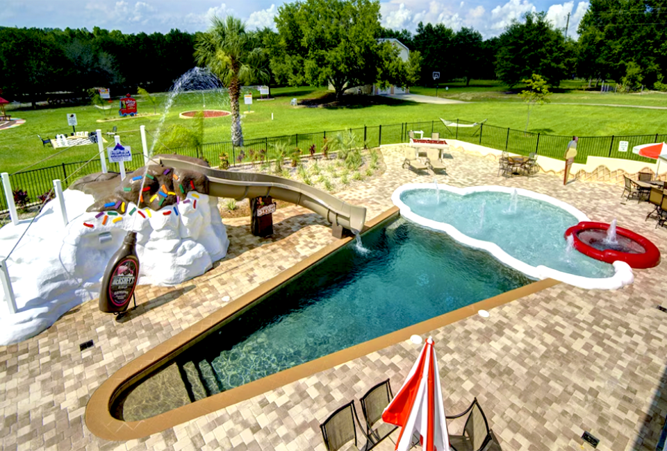 Who wouldn't want to stay at an Orlando vacation rental with an ice cream-shaped pool and topping slide?! The hot tub is the cherry on top!