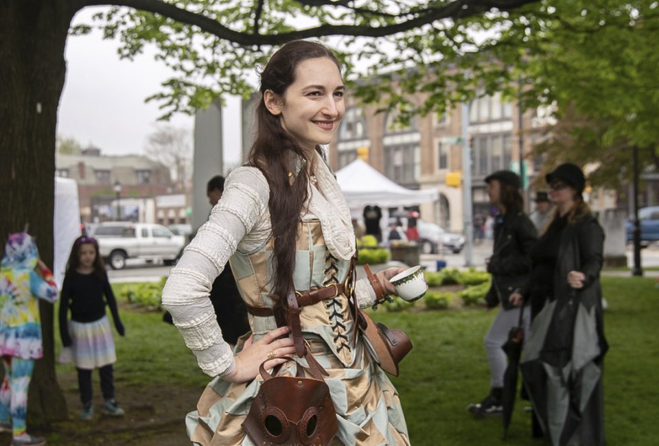 Head to Waltham for live music, vendors, and fun. Photo courtesy of the Watch City Steampunk Festival.