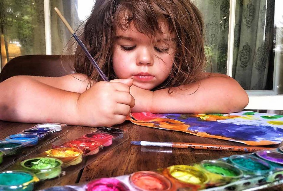 Kids can while away hours of a day with a set of watercolors and a stack of new paper for painting.
