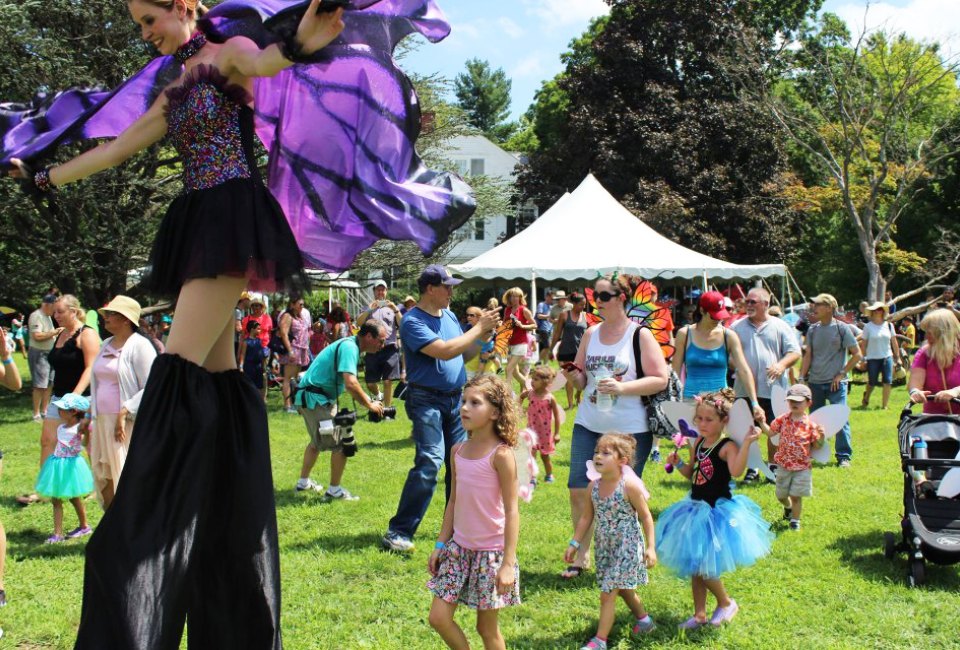 Enjoy the beautiful butterflies and the beautiful butterfly costumes  at the Watershed Institute's butterfly festival. Photo courtesy of the institute