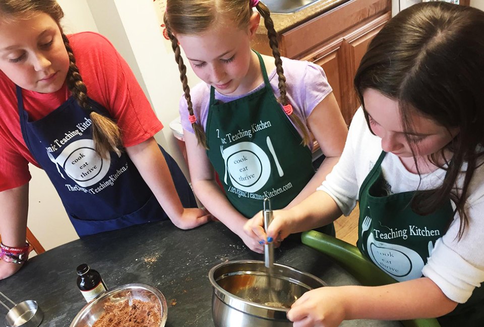 Organic Teaching Kitchen's classes are designed to empower kids and teens to cook simple and healthy meals. Photo courtesy of the Organic Teaching Kitchen 
