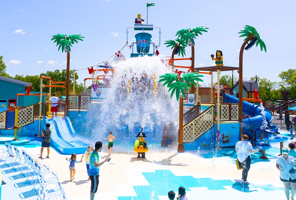 Splash, slide, and cool off at Legoland's Water Playground. Photo courtesy of Legoland