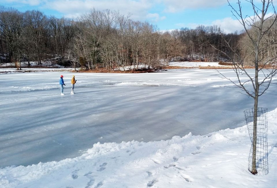 Hit the ice at Blue Mountain Reservation in Peekskill. Photo courtesy of Westchester County Department of Parks