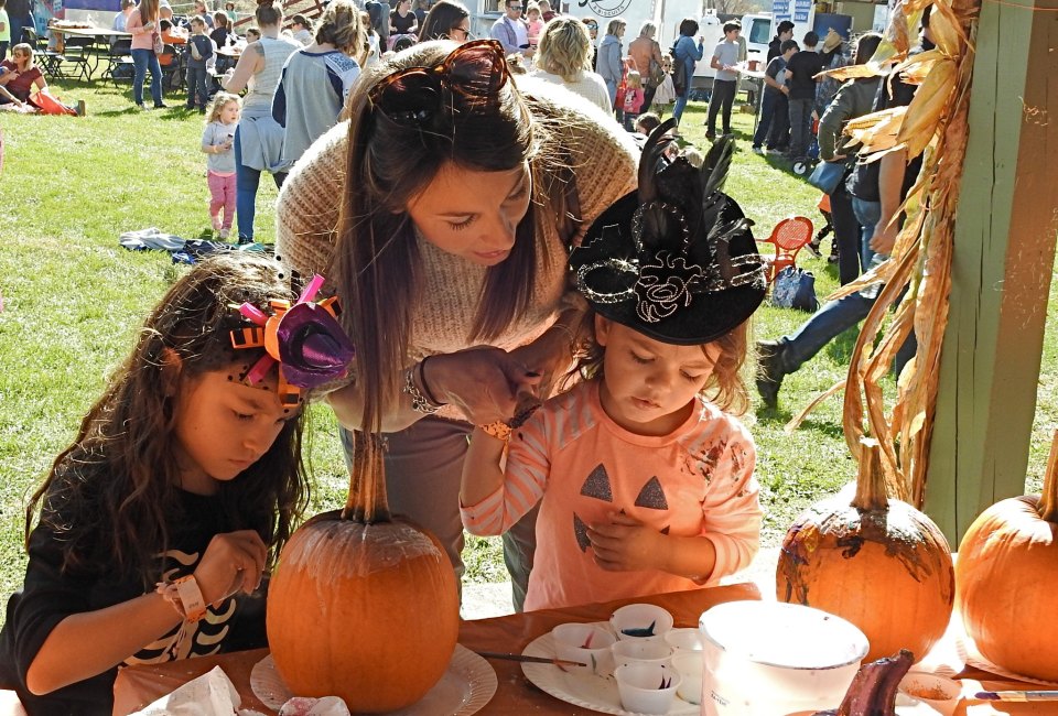 The Pine Island Pumpkinfest, where you can decorate a pumpkin for Halloween, is a Columbus Day tradition. Photo courtesy of the Pine Island Chamber of Commerce