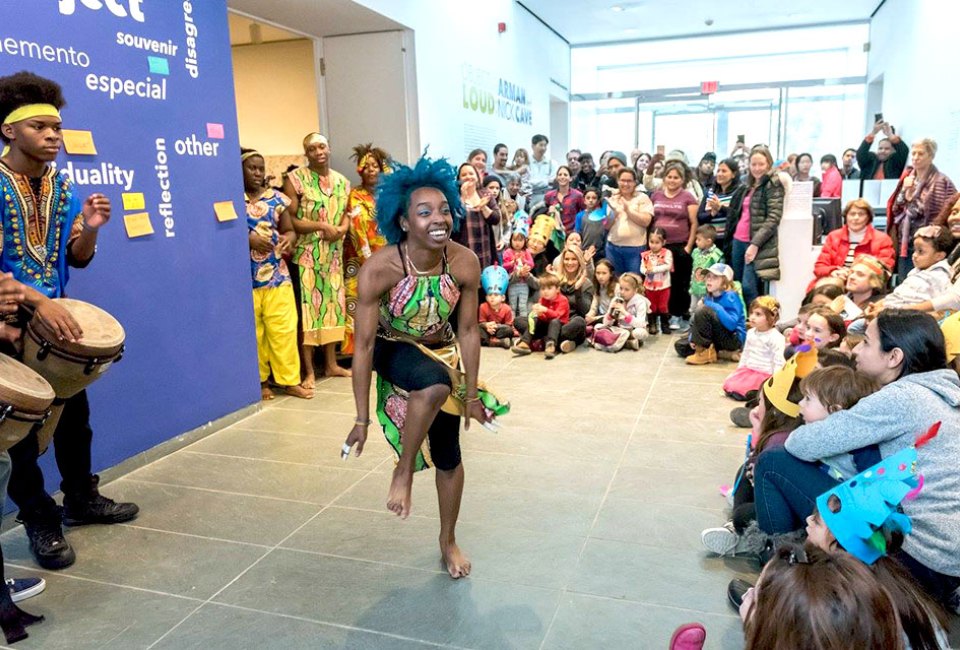 The Revelators dance troupe performs at the Yonkers Riverfront Library in celebration of Black History Month. Photo courtesy of the library