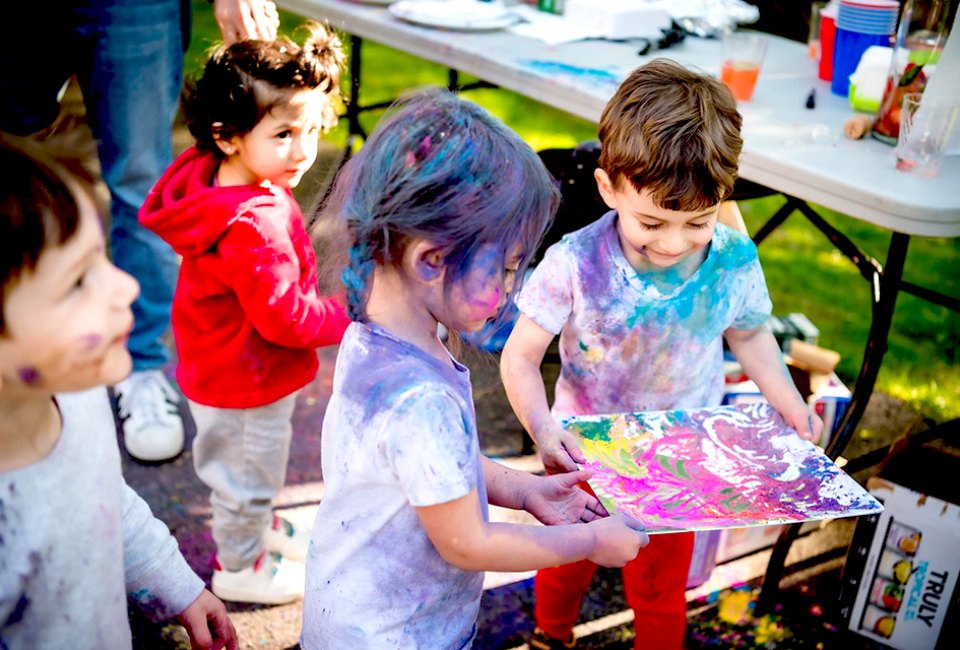 Dress in white for the throwing of colors at the Holi festival in Hawthorne this May. Photo courtesy of the festival